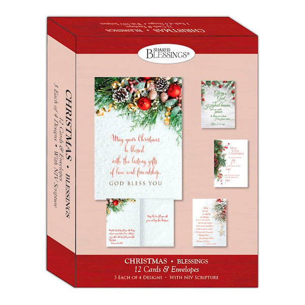 Card-Boxed-Shared Blessings-Christmas-Assorted/Blessings (Box Of 12) by Christmas