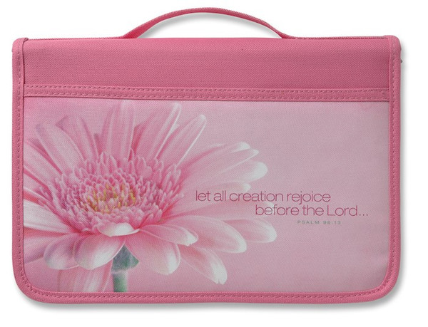 Bible Cover-Inspiration-Rejoice (Canvas)-Pink-Large by Zondervan Gifts