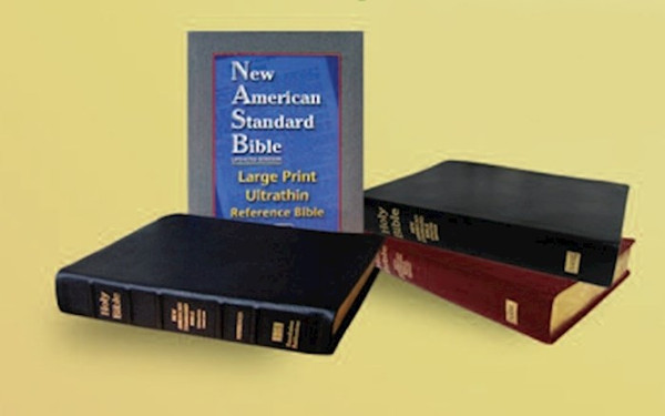 NASB 1995 Large Print Ultrathin Reference Bible-Black Calfskin Leather by The Lockman Founda