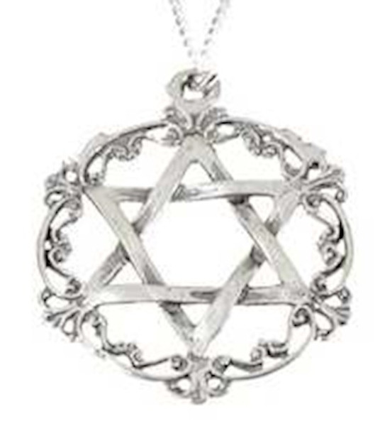 Necklace-Star Of David (Queen Esther) (Sterling Silver)-20" Chain (#9532) by Holy Land Gifts
