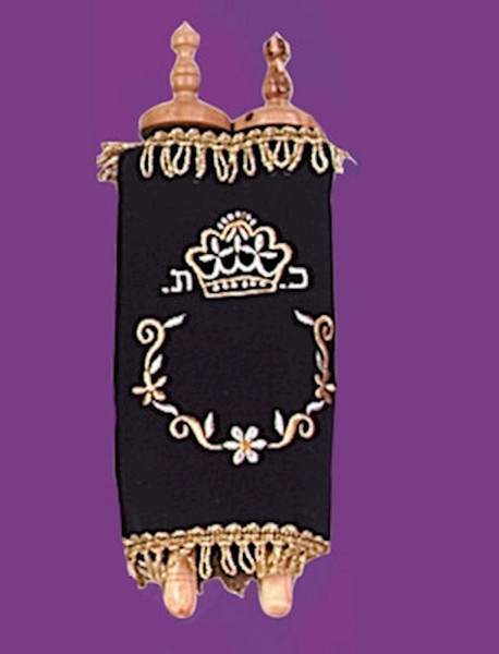 Torah-Scroll (5 Books Of Moses)-Medium (12") (#7698) by Holy Land Gifts