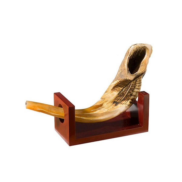 Shofar Holder-Wood-Holds C & D Ram Horns (#1216) by Holy Land Gifts