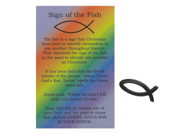 Pocket Fish Hematite W/Card (Pack Of 50) by Swanson