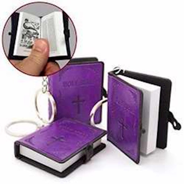Keychain-Smallest Bible XL-Violet by G T Luscombe