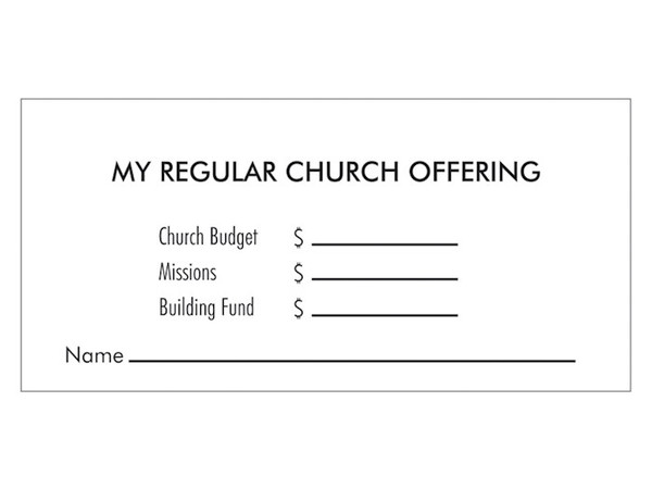 Offering Envelope-Regular Offering/3 Fund (Pack Of 100) by Swanson