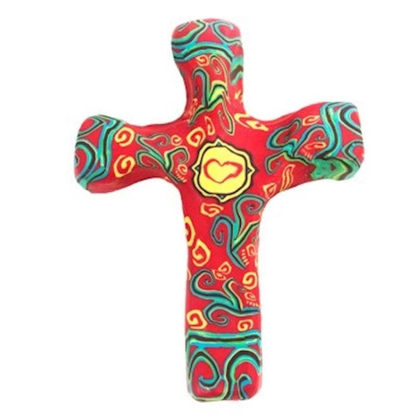 Cross-Pocket-Comforting Clay-Provence (3" H) by First & Main