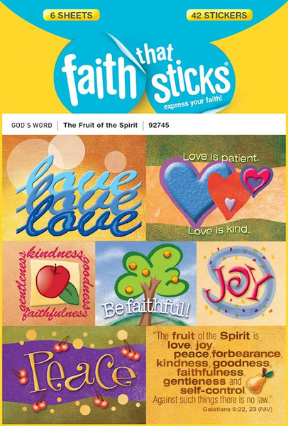 Sticker-The Fruit Of The Spirit (6 Sheets) (Faith That Sticks) by Faith That Sticks