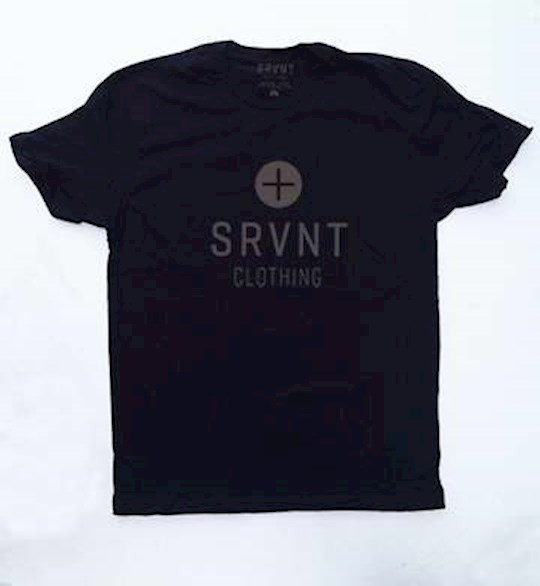 Tee Shirt-Srvnt Plus Womens Boyfriend Tee-Medium-Black W/Grey by Srvnt Clothing