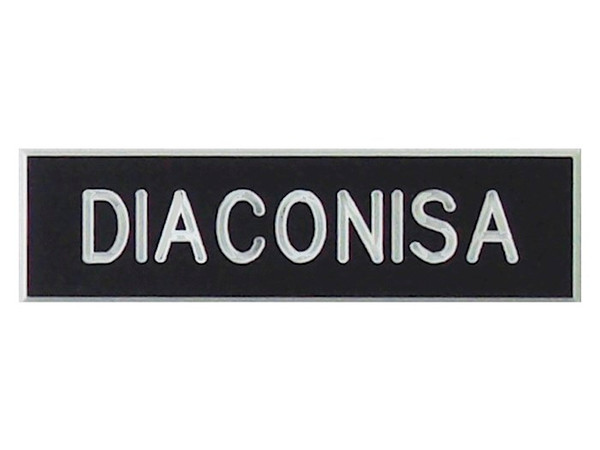 Spanish-Badge-Deaconess-Pin Back-Black by Swanson