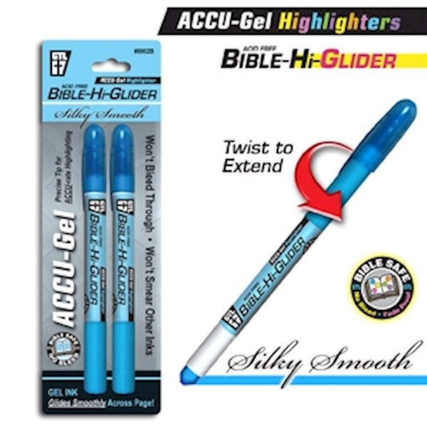 Highlighter-Accu-Gel Hi-Glider (2 Pk) Blue by G T Luscombe