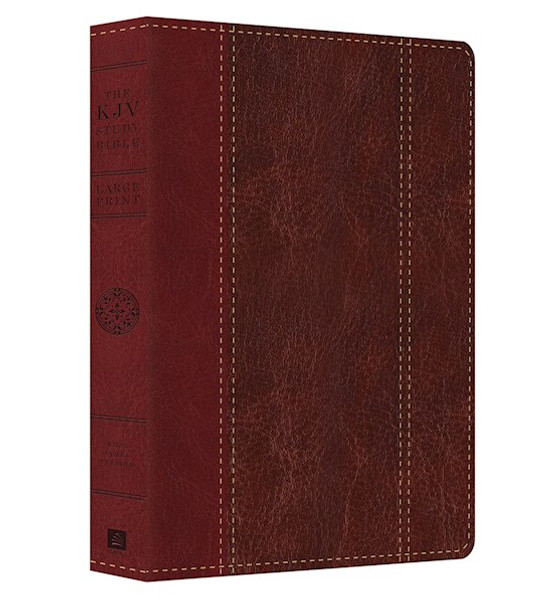 KJV Study Bible/Large Print-Red/Brown DiCarta by Barbour Staff