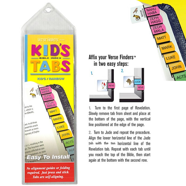 Bible Tab-Verse Finders-Horizontal-Thin Pack-Kid's Tab by G T Luscombe