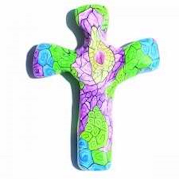 Cross-Handheld-Comforting Clay-Hope (5.5" H) by First & Main