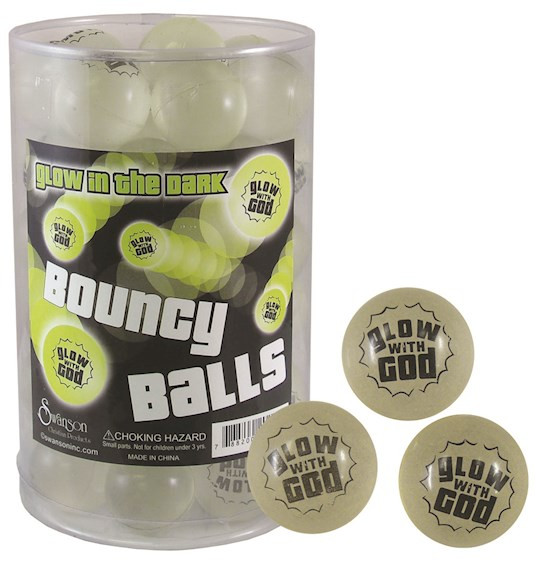 Toy-Glow In The Dark Bouncy Balls (Pack of 48) by Swanson