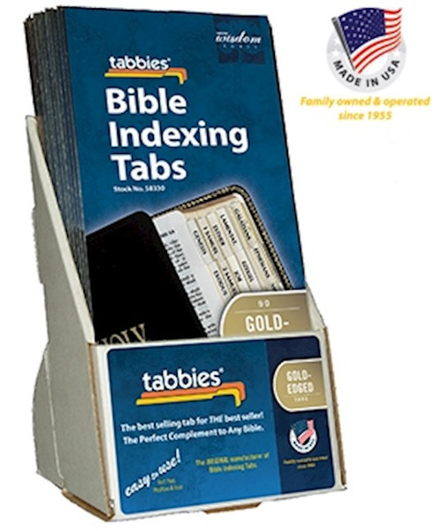 Display-Bible Tab-Standard-Old & New Testament W/Catholic Books-Gold (Pack Of 20) by Tabbies