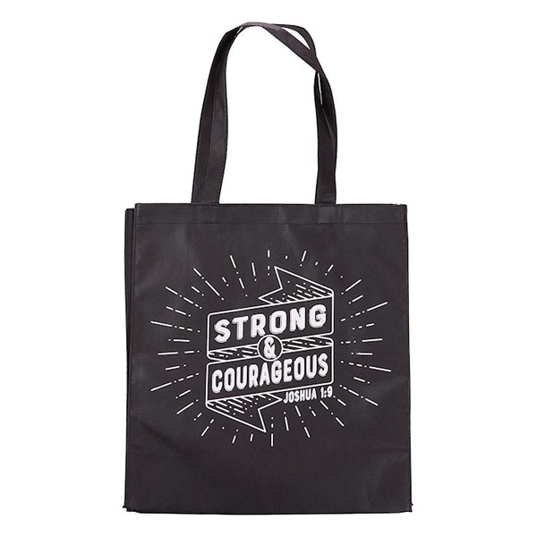 Tote Bag-Strong & Courageous-Non-Woven by Christian Art Gift