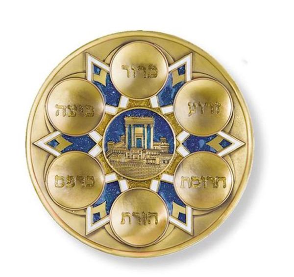 Passover Plate-If I Forget Jerusalem (9")-Polyresin (#45101) by Holy Land Gifts
