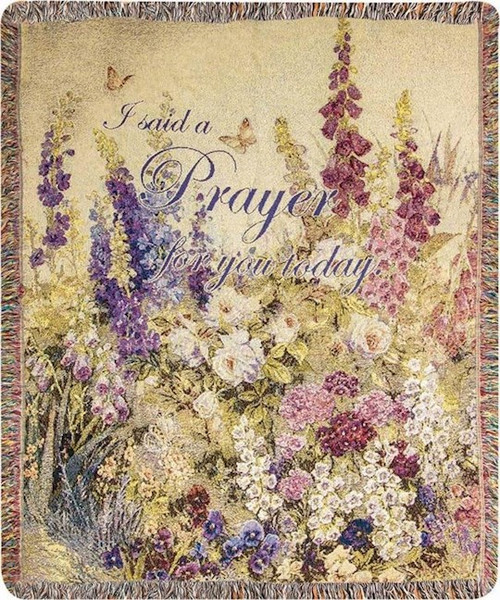 Throw-Butterfly Paradise w/Verse-Tapestry (50" x 60") by Manual Weavers