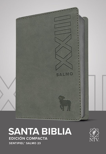 NTV Edicion Compacta Salmo 23 (NLT Compact Edition Psalm 23)-Gray LeatherLike by Tyndale Espanol