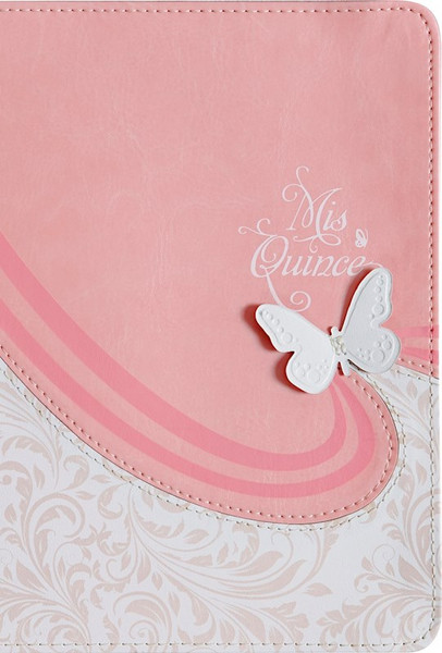 RVR 1960 Biblia Mis Quince (Sweet 15 Edition)-Pink & White LeatherTouch by B&H Espa±ol