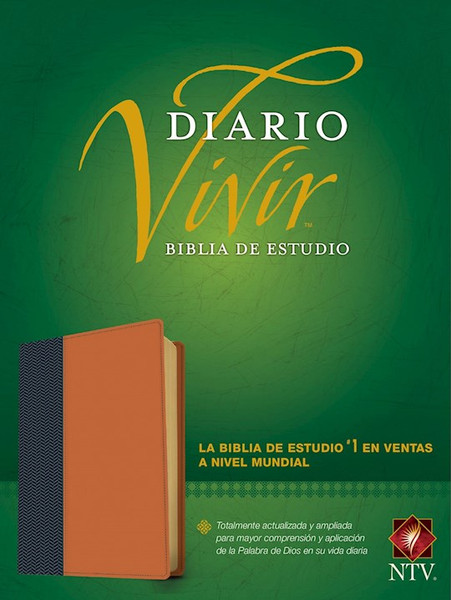 NTV Biblia de Estudio del Diario Vivir (NLT Life Application Study Bible)-Blue/Tan LeatherLike by Tyndale Espanol