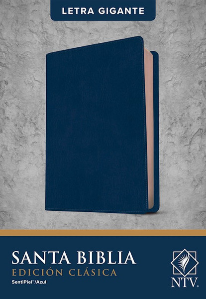 NTV Edicion Clasica/Letra Gigante (NLT Classic Edition Giant Print)-Blue LeatherLike Indexed by Tyndale Espanol