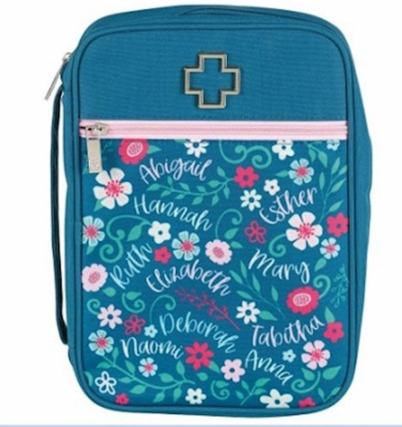 Bible Cover-Women Of The Bible-Teal-XLG by White Dove Designs