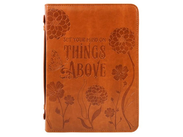Bible Cover-Set Your Mind On Things Above-Embossed by Swanson