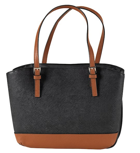 Bible Cover-Wedge Shape-XLG-Black/Brown by White Dove Des