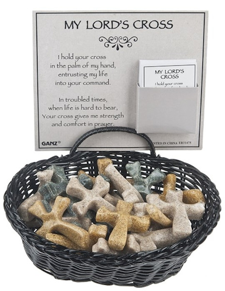 Comfort Cross-My Lord's Crosses-In A Basket (2") (24 Pieces) by Ganz USA