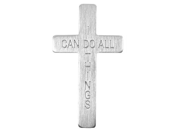 Pocket Cross-I Can Do All Things-Silver (Pack Of 50) by Swanson