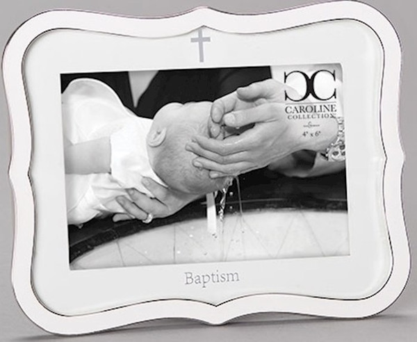 Frame-Baptism (Holds 4 X 6 Photo) by Roman Inc.
