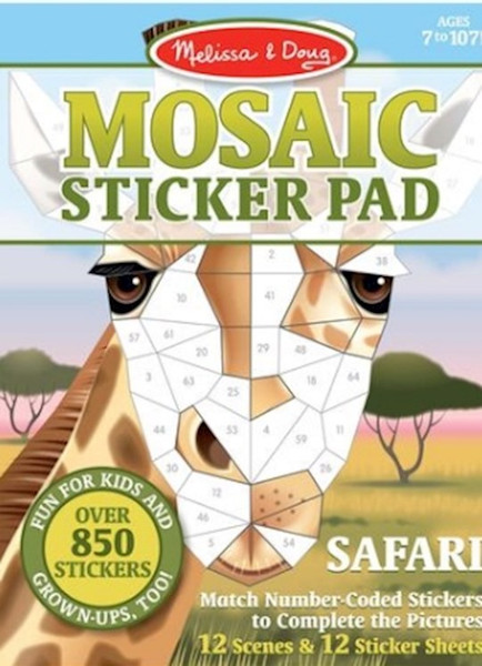 Sticker Pad-Safari Animals-Mosaic (720+ Stickers) (Ages 5+) by Melissa and Doug
