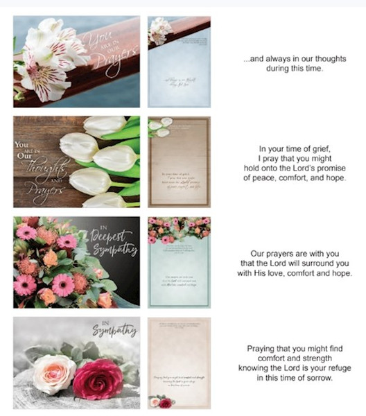 Card-Boxed-Shared Blessings-Sympathy Bouquets (Box Of 12) by Crown Point