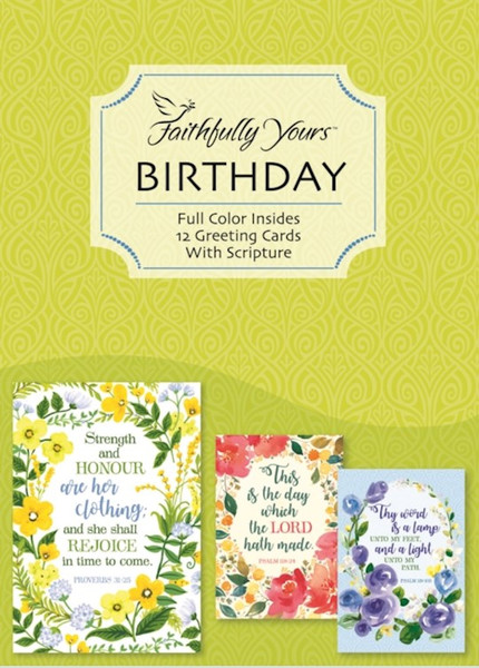 Card-Boxed-Birthday-Floral Scripture (Box Of 12) by KJV Scripture