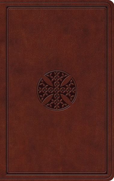 ESV Value Thinline Bible-Brown Mosaic Cross Design TruTone by English Standard V