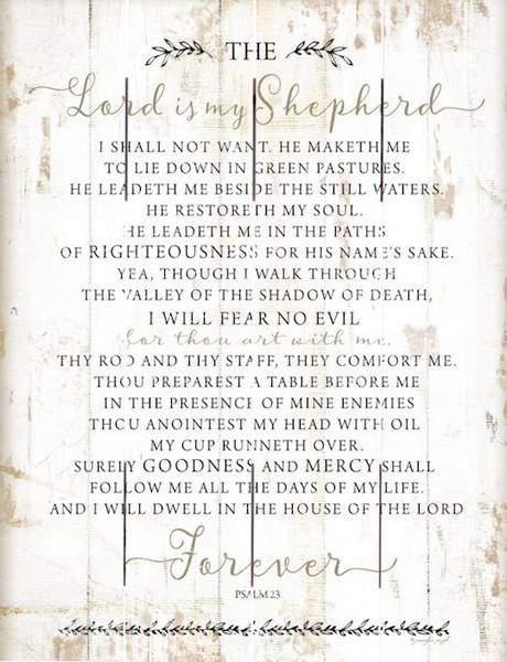 Rustic Pallet Art-The Lord Is My Shepherd (9 x 12) by Beechdale Frames