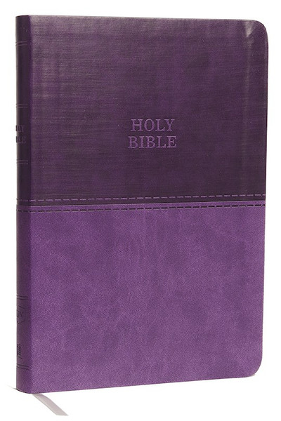 KJV Thinline Bible/Large Print (Comfort Print)-Purple Leathersoft by Nelson Bibles