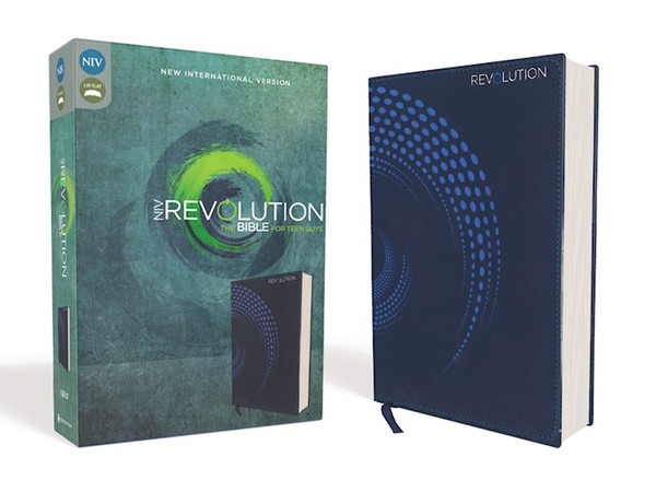 NIV Revolution Bible For Teen Guys-Blue Leathersoft by Zondervan