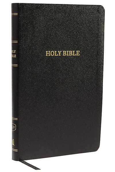 KJV Thinline Reference Bible (Comfort Print)-Black Bonded Leather by Nelson Bibles