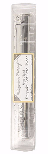 Birth Certificate Holder-Silver Plated/Engraveable (9.5") by Stephan Baby
