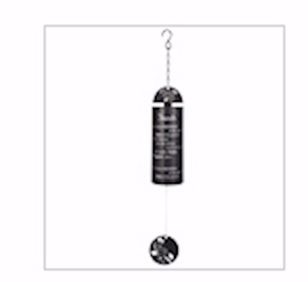 Wind Chime-Cylinder Sonnet-Family-Black (22") by Carson Home Accent