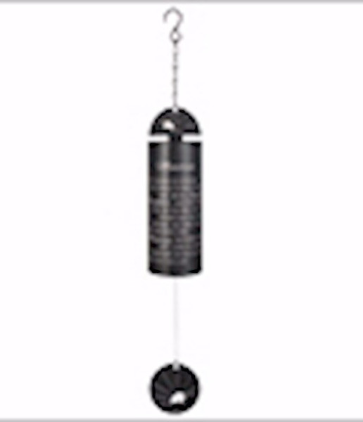 Wind Chime-Cylinder Sonnet-Friends-Black (22") by Carson Home Accent