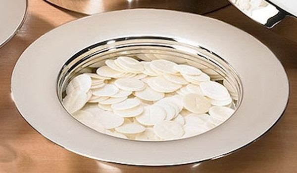 Communion Tray-Stacking Bread Plate-Silver by CB Church Supplies