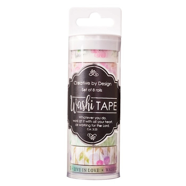 Washi Tape-Walk By Faith (Set Of 8 Rolls) by Christian Art Gift