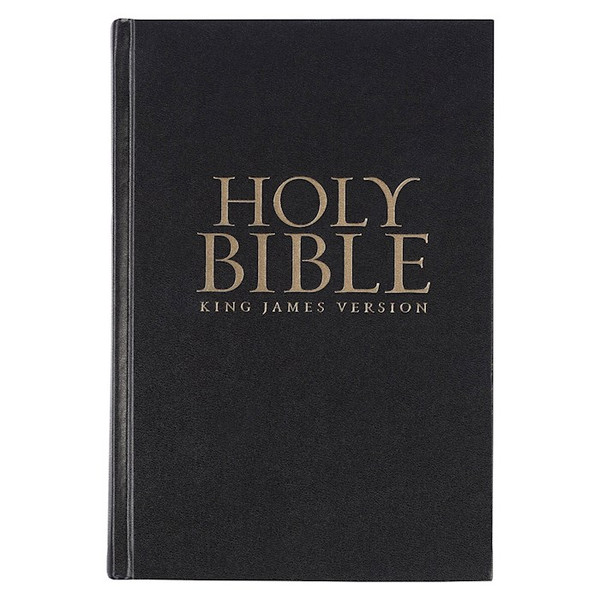 KJV Large Print Pew Bible-Black Hardcover by Christian Art Gift