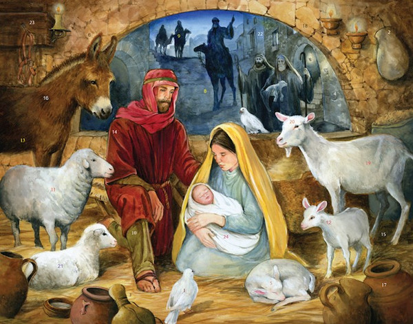 Large Advent Calendar-Emmanuel (11 x 14) by Vermont Christmas
