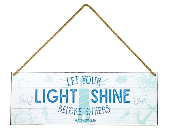 Wall Hanging-Let Your Light Shine-Metal (15.5 x 5.5) by Swanson
