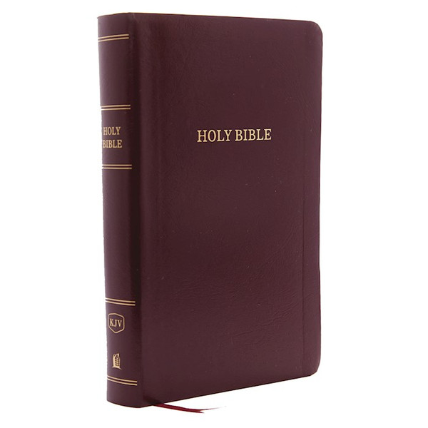 KJV Personal Size Giant Print Reference Bible (Comfort Print)-Burgundy Leatherflex by Nelson Bibles