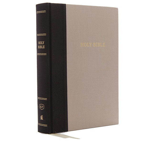 KJV Super Giant Print Reference Bible (Comfort Print)-Olive/Beige Cloth Over Board by Nelson Bibles